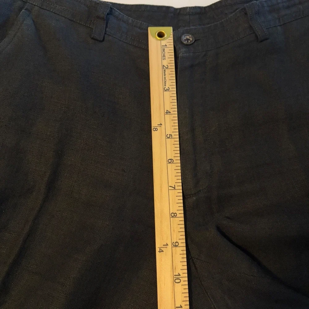 Banana Republic Womens 100% Linen Wide‎ Leg Trousers Black Size 8 723210-00-1